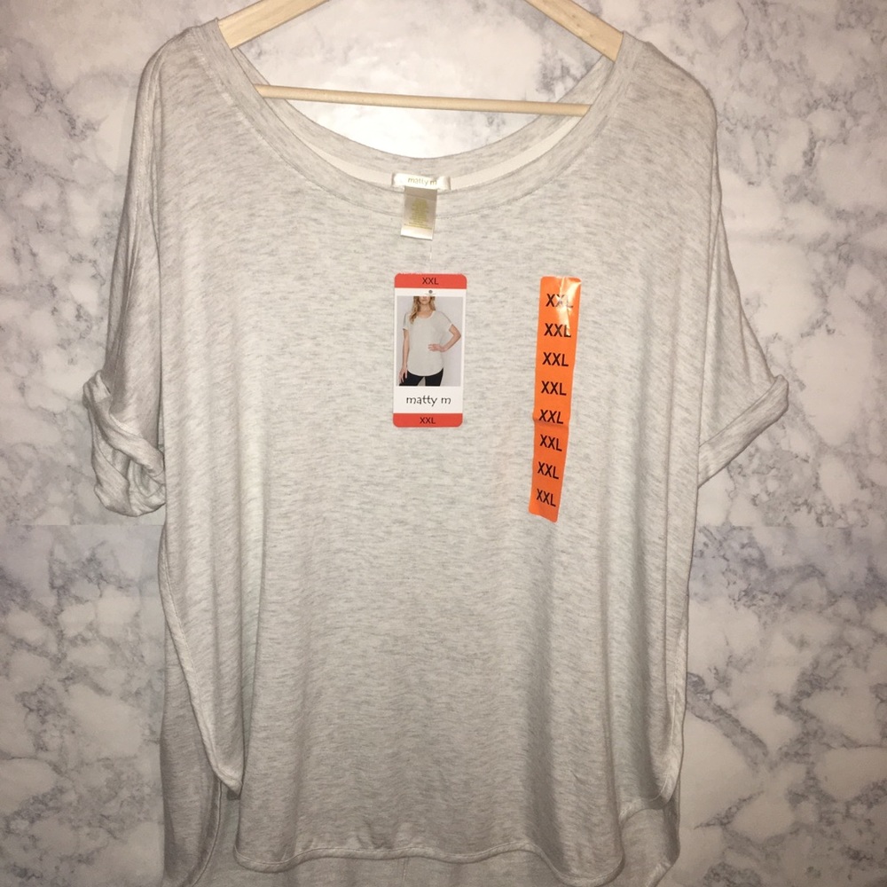 NWT Matty M Cuffed Sleeve Top Sz XXL